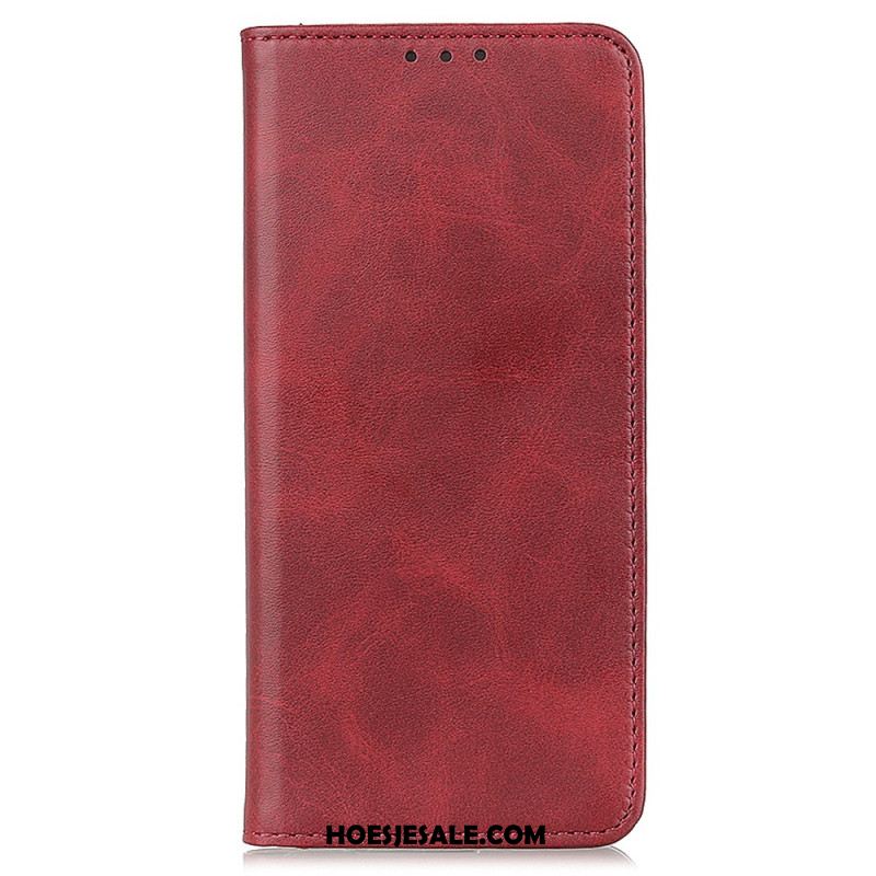 Folio-hoesje Xiaomi Redmi Note 14 4g Telefoonhoesje Leertextuur