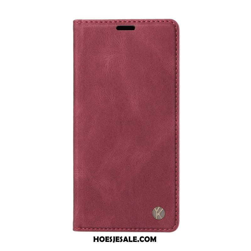 Folio-hoesje Xiaomi Redmi Note 14 4g Ykatu Beige Suède-effect