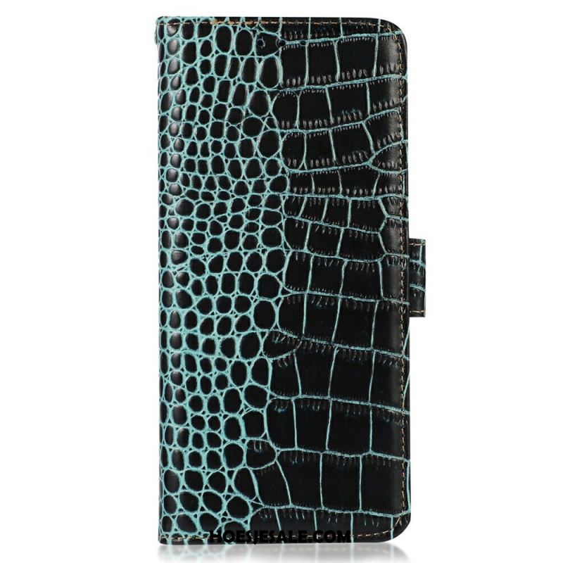 Folio-hoesje Xiaomi Redmi Note 14 5g Leer Met Krokodillenprint