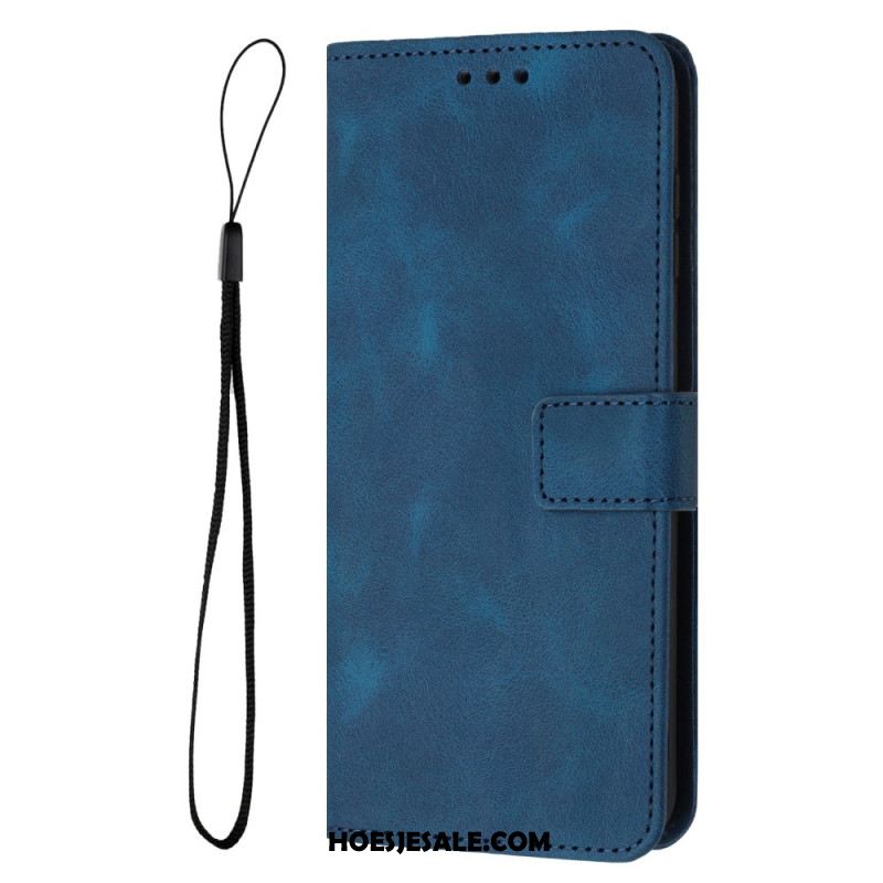 Folio-hoesje Xiaomi Redmi Note 14 5g Stijl Suède Met Bandje