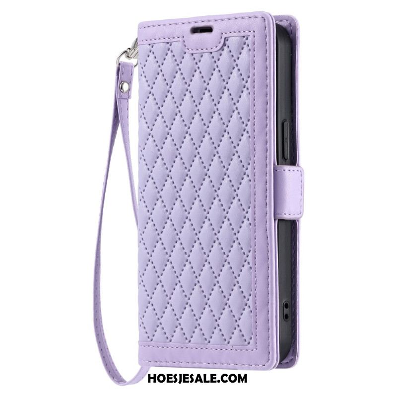 Folio-hoesje Xiaomi Redmi Note 14 Pro 4g Telefoonhoesje Gewatteerd Met Bandje