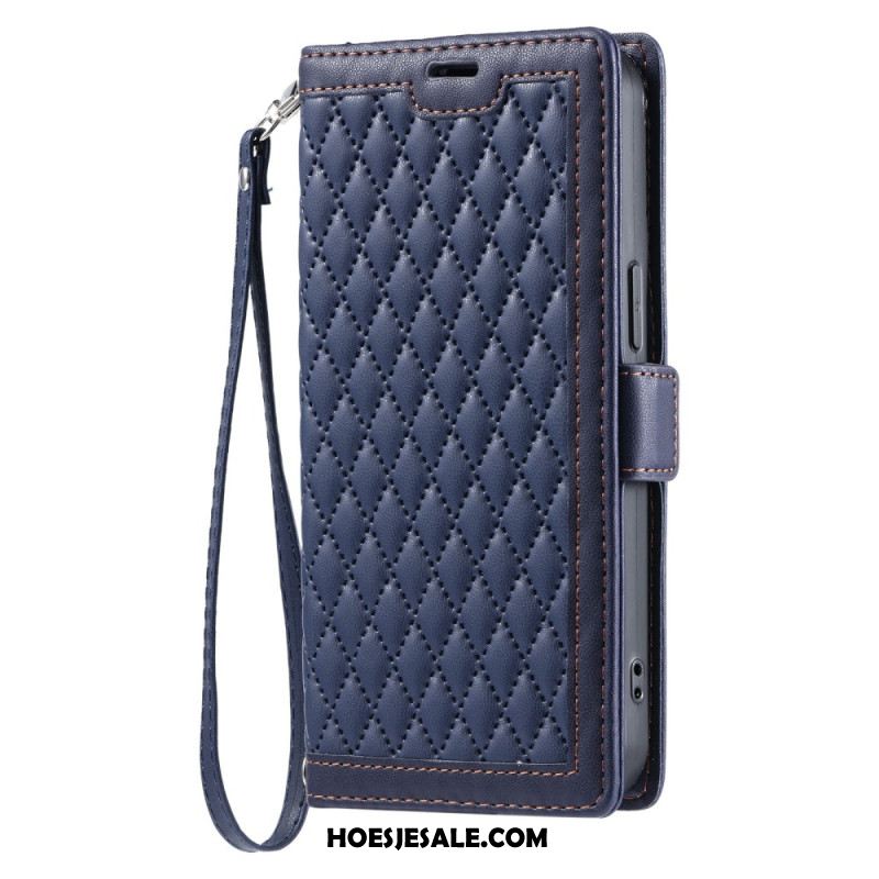 Folio-hoesje Xiaomi Redmi Note 14 Pro 4g Telefoonhoesje Gewatteerd Met Bandje