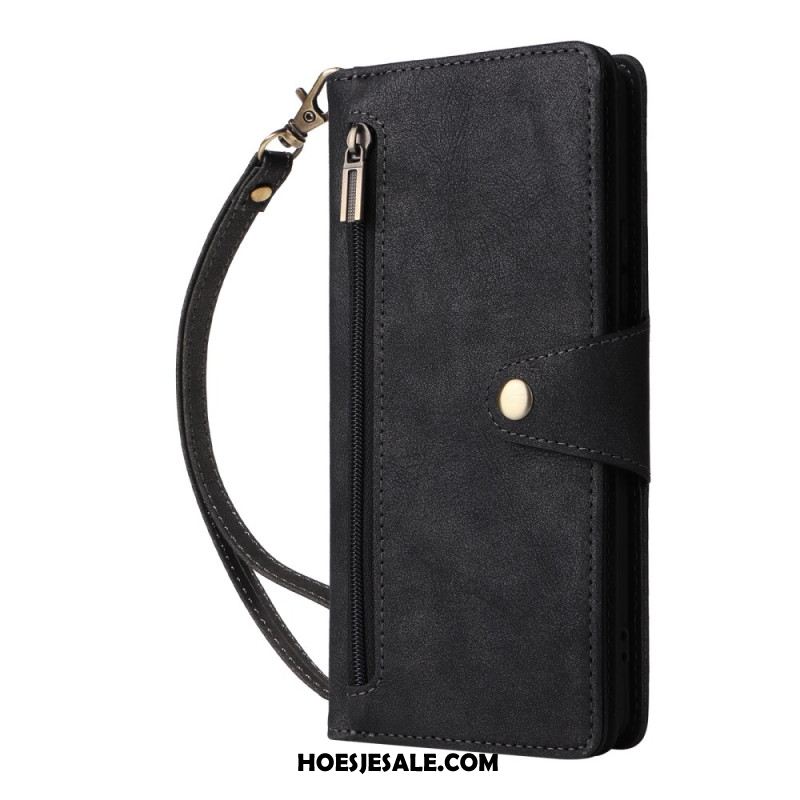 Folio-hoesje Xiaomi Redmi Note 14 Pro 4g Telefoonhoesje Portemonnee Met Rits En Riem