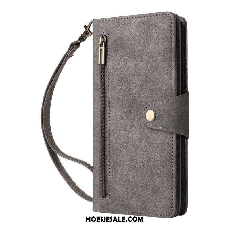 Folio-hoesje Xiaomi Redmi Note 14 Pro 4g Telefoonhoesje Portemonnee Met Rits En Riem