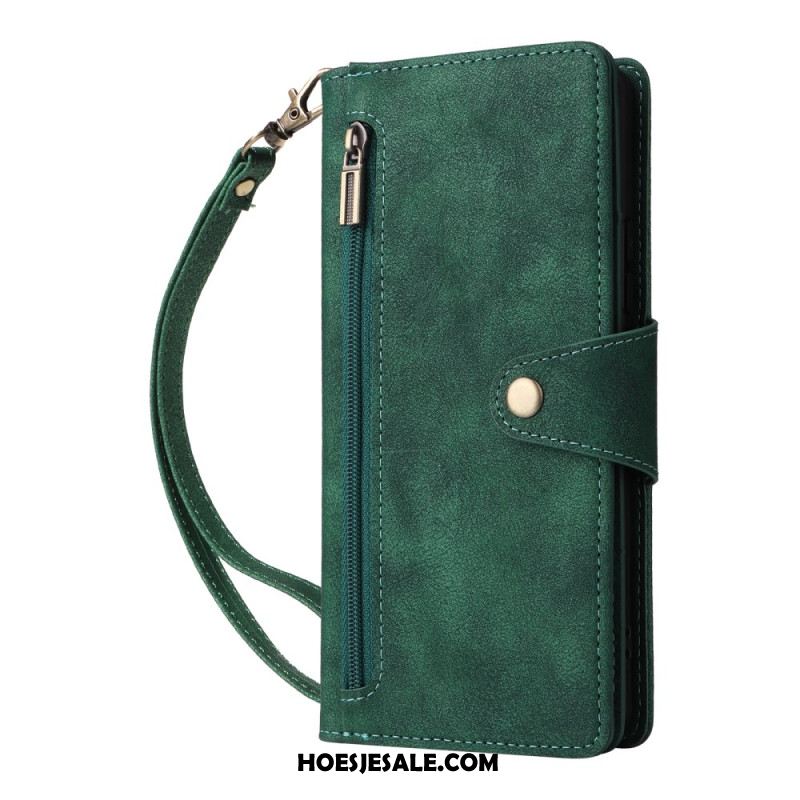 Folio-hoesje Xiaomi Redmi Note 14 Pro 4g Telefoonhoesje Portemonnee Met Rits En Riem