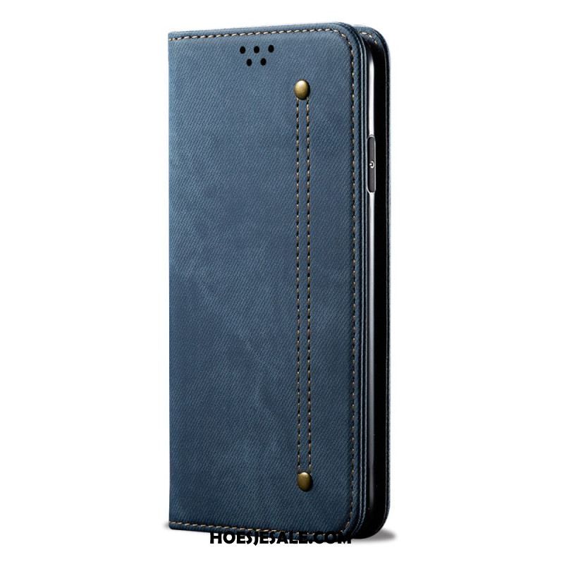 Folio-hoesje Xiaomi Redmi Note 14 Pro 5g Denimstof Bescherming Hoesje