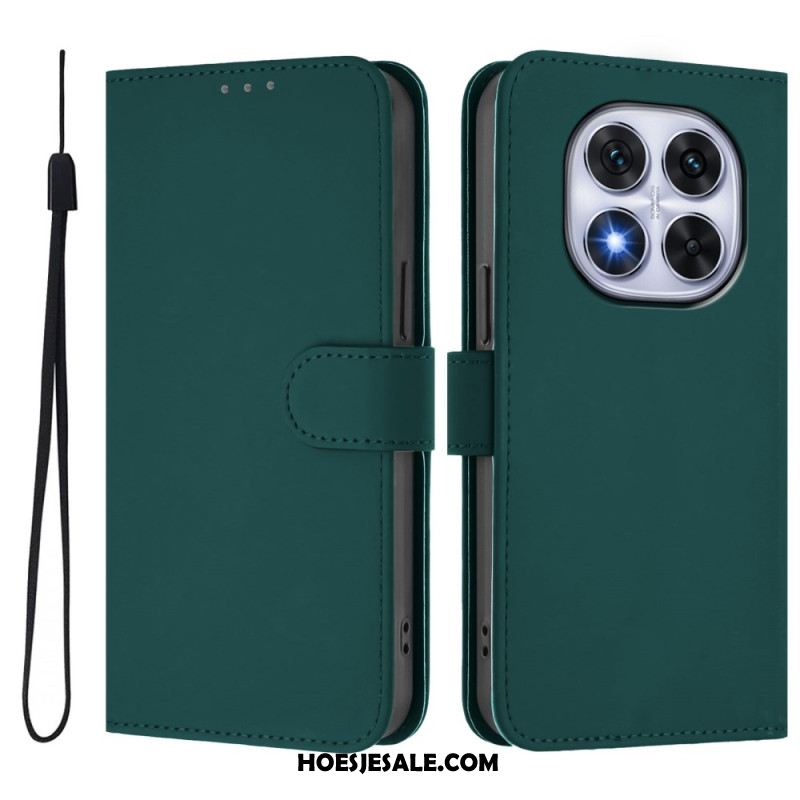 Folio-hoesje Xiaomi Redmi Note 14 Pro 5g Telefoonhoesje Effen Leerstijl