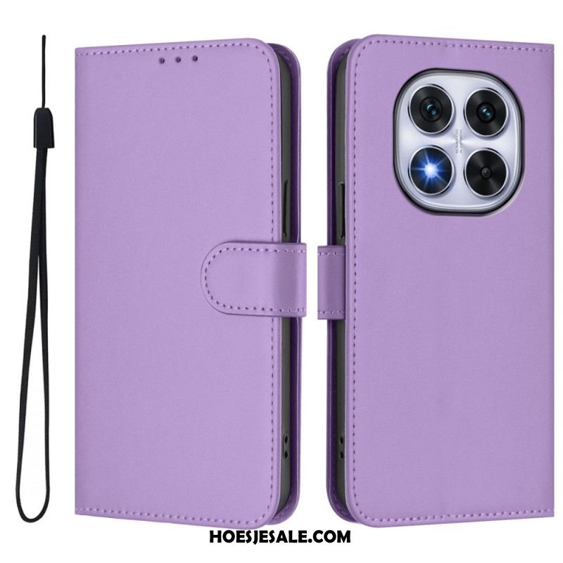 Folio-hoesje Xiaomi Redmi Note 14 Pro 5g Telefoonhoesje Effen Leerstijl