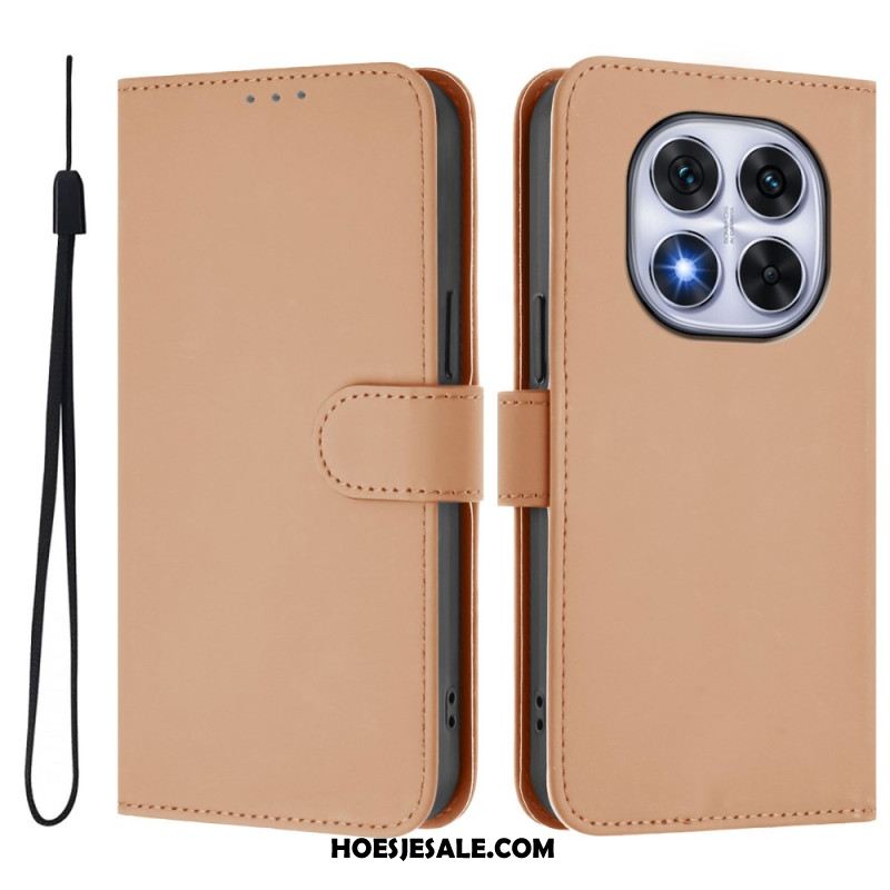 Folio-hoesje Xiaomi Redmi Note 14 Pro 5g Telefoonhoesje Effen Leerstijl