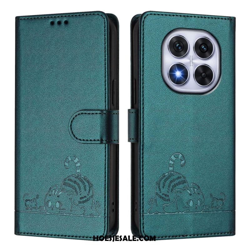 Folio-hoesje Xiaomi Redmi Note 14 Pro 5g Telefoonhoesje Rfid-bescherming Kattenscène