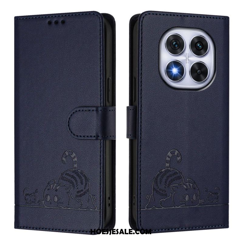 Folio-hoesje Xiaomi Redmi Note 14 Pro 5g Telefoonhoesje Rfid-bescherming Kattenscène