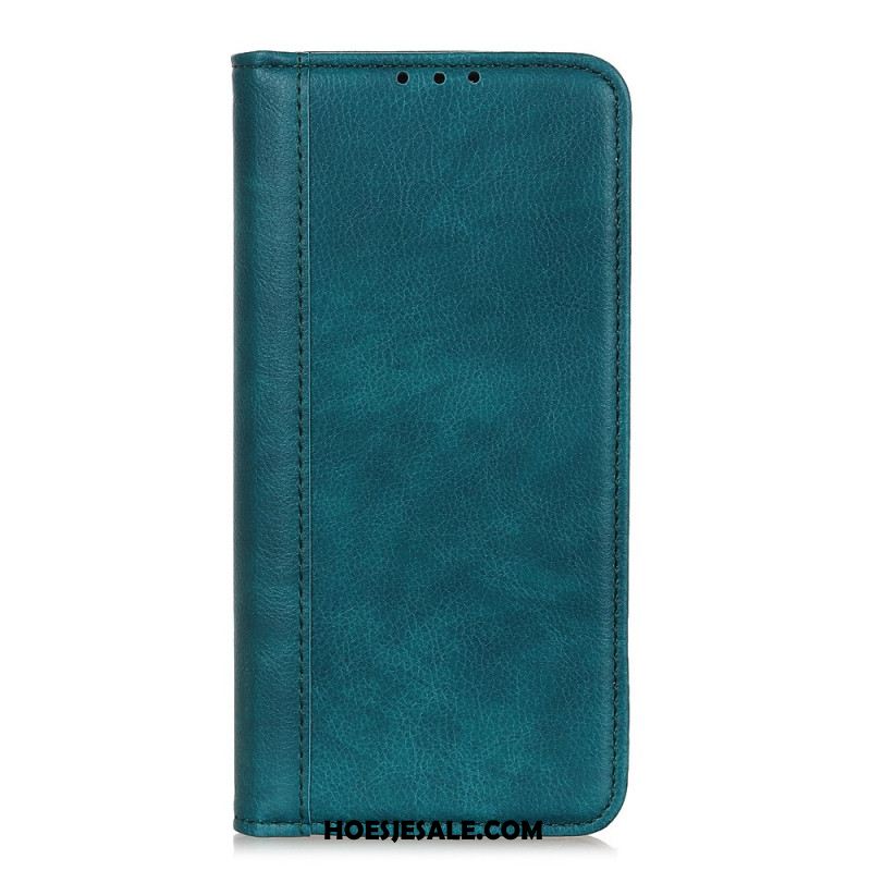 Folio-hoesje Xiaomi Redmi Note 14s Gesplitst Lychee-leer Bescherming Hoesje