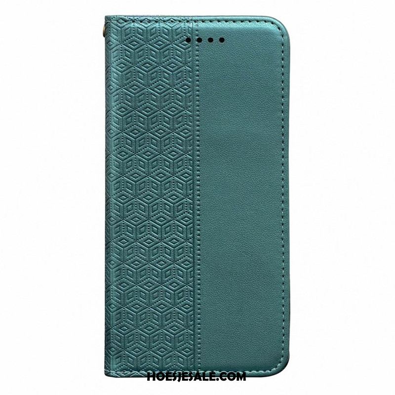 Folio-hoesje Xiaomi Redmi Note 14s Telefoonhoesje Geruit Patroon Met Bandje