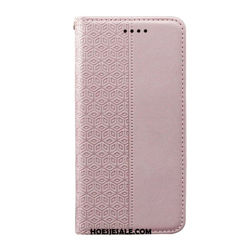 Folio-hoesje Xiaomi Redmi Note 14s Telefoonhoesje Geruit Patroon Met Bandje