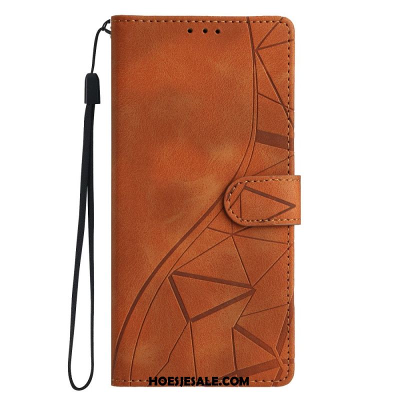 Folio-hoesje Xiaomi Redmi Note 15 5g Telefoonhoesje Driehoekspatroon