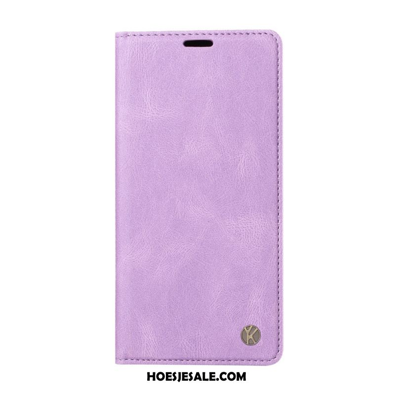 Folio-hoesje Xiaomi Redmi Note 15 5g Telefoonhoesje Yikatu Suède-effect