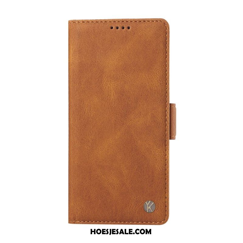 Folio-hoesje Xiaomi Redmi Note 15 5g Telefoonhoesje Yikatu Suède-effect