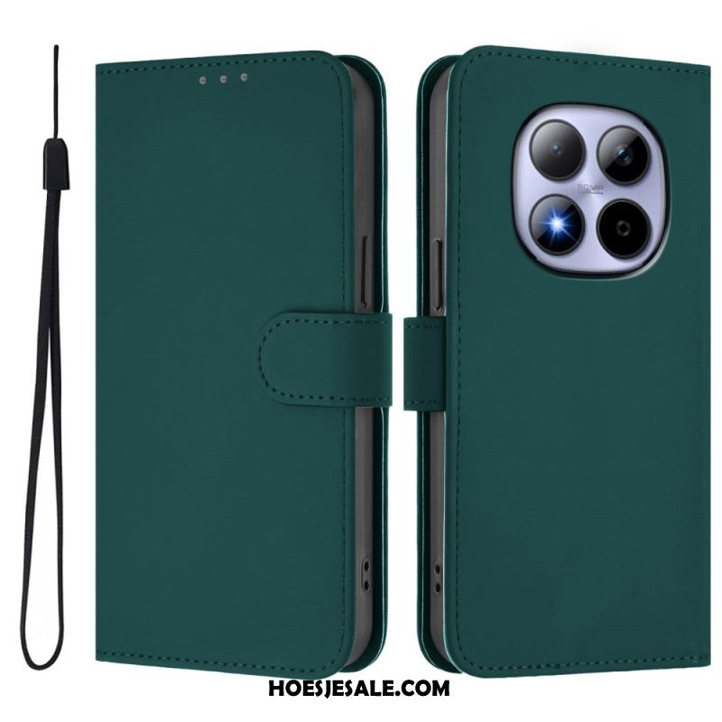 Folio-hoesje Xiaomi Redmi Note 15 Pro 5g Effen Kunstleer