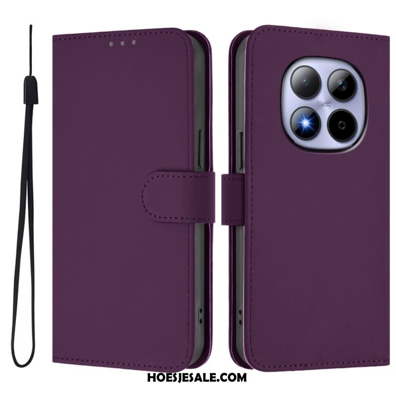 Folio-hoesje Xiaomi Redmi Note 15 Pro 5g Effen Kunstleer