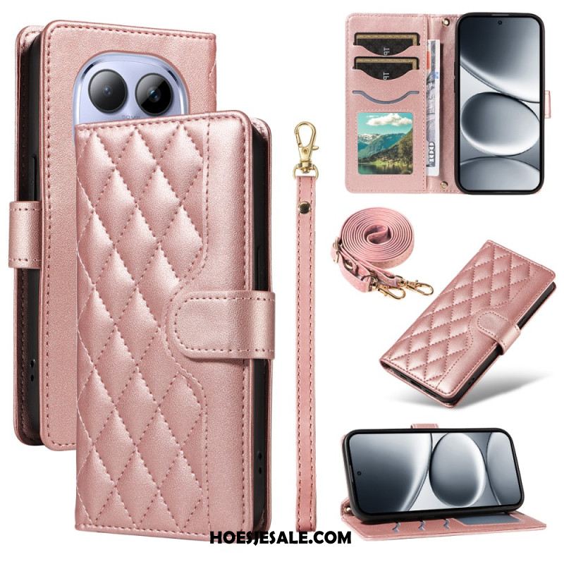 Folio-hoesje Xiaomi Redmi Note 15 Pro 5g Telefoonhoesje Gewatteerd Met Bandjes