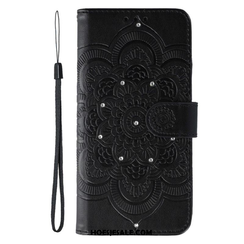 Folio-hoesje Xiaomi Redmi Note 15 Pro 5g Telefoonhoesje Mandala En Strass-steentjes