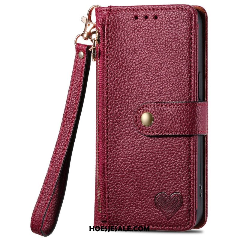 Folio-hoesje Xiaomi Redmi Note 15 Pro Plus 5g Telefoonhoesje Rfid-blokkerend Hartontwerp