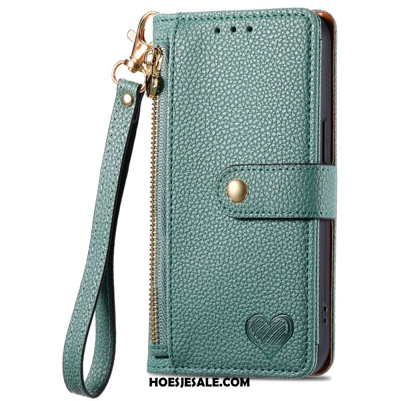 Folio-hoesje Xiaomi Redmi Note 15 Pro Plus 5g Telefoonhoesje Rfid-blokkerend Hartontwerp