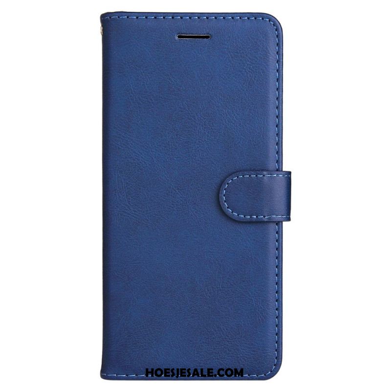 Folio-hoesje iPhone 16 Plus Telefoonhoesje Kunstleer Met Riem