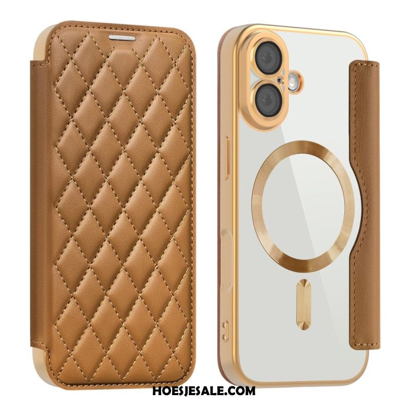 Folio-hoesje iPhone 17 Magsafe-compatibel Gewatteerd