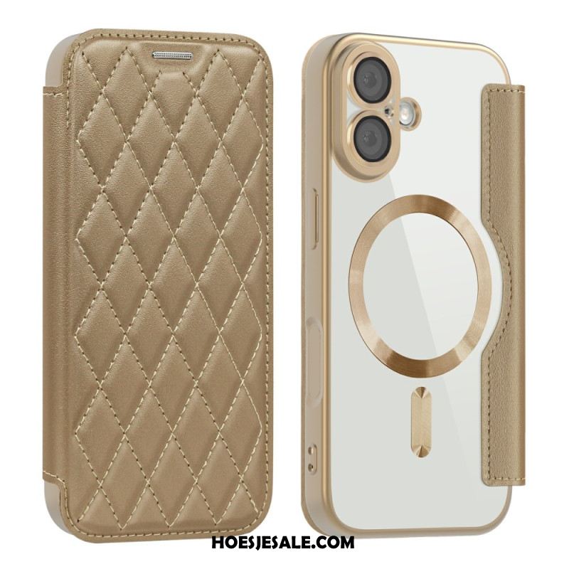 Folio-hoesje iPhone 17 Magsafe-compatibel Gewatteerd