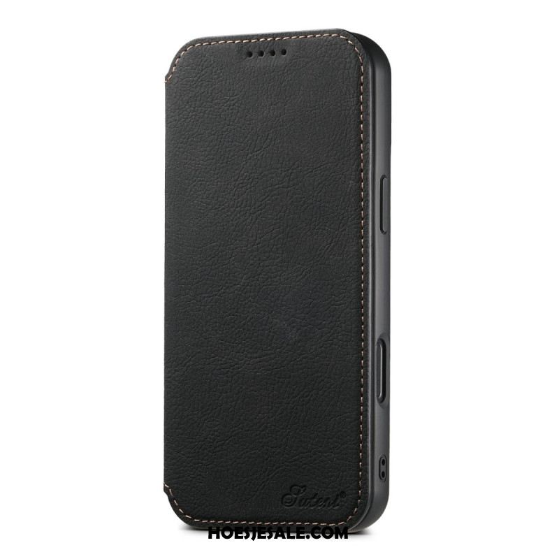 Folio-hoesje iPhone 17 Magsafe-compatibele Leren Stijl Bescherming Hoesje