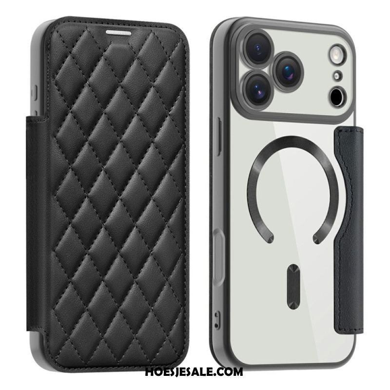 Folio-hoesje iPhone 17 Pro Max Magsafe-compatibel Gewatteerd Bescherming Hoesje
