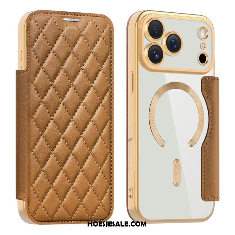 Folio-hoesje iPhone 17 Pro Max Magsafe-compatibel Gewatteerd Bescherming Hoesje