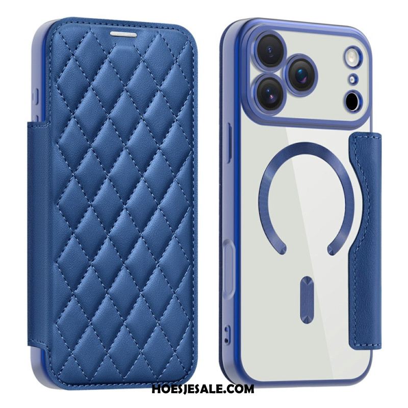 Folio-hoesje iPhone 17 Pro Max Magsafe-compatibel Gewatteerd Bescherming Hoesje