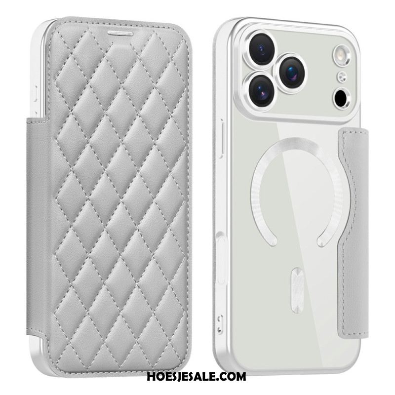 Folio-hoesje iPhone 17 Pro Max Magsafe-compatibel Gewatteerd Bescherming Hoesje