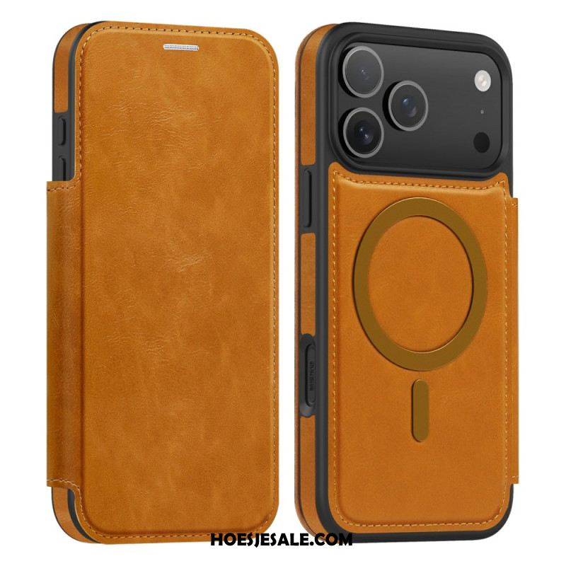 Folio-hoesje iPhone 17 Pro Max Magsafe-compatibel Met Rfid-kaarthouder