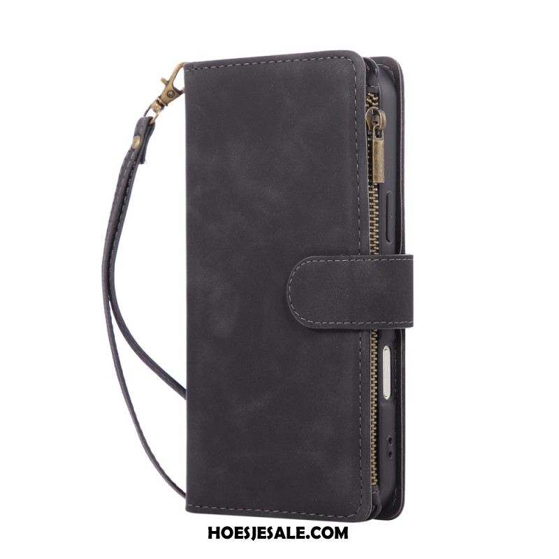 Folio-hoesje iPhone 17 Pro Max Portemonnee Met Suède-effect