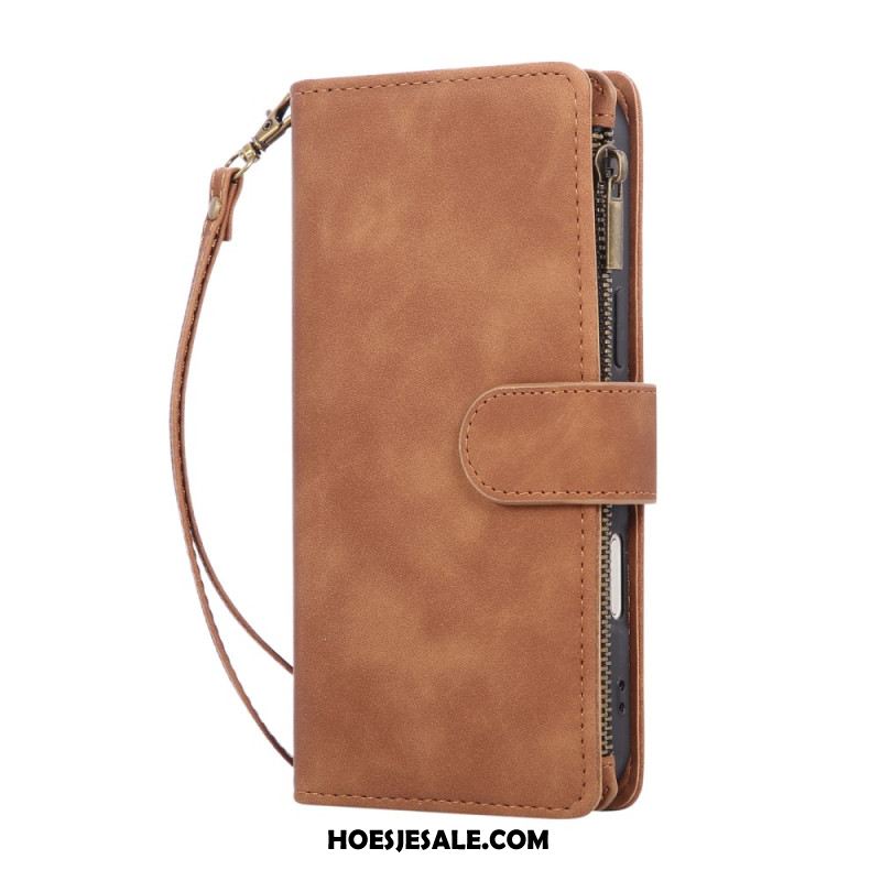 Folio-hoesje iPhone 17 Pro Max Portemonnee Met Suède-effect