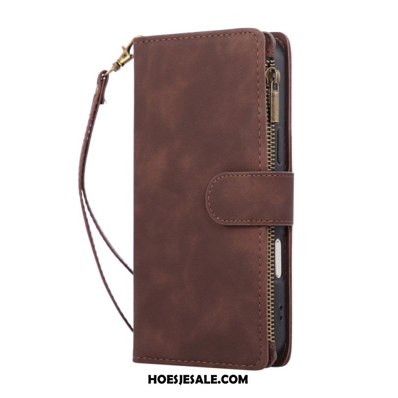 Folio-hoesje iPhone 17 Pro Max Portemonnee Met Suède-effect