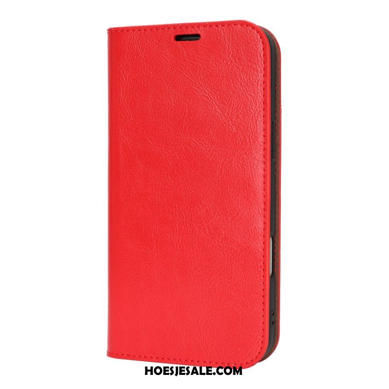 Folio-hoesje iPhone 17 Pro Max Telefoonhoesje Echt Leer