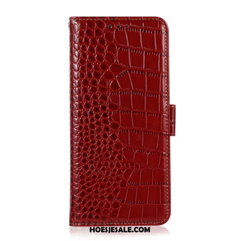 Folio-hoesje iPhone 17 Pro Telefoonhoesje Krokodillenleer