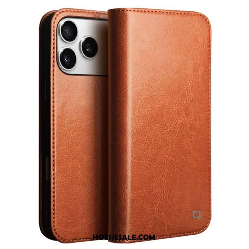 Folio-hoesje iPhone 17 Pro Vintage Qialino Bescherming Hoesje