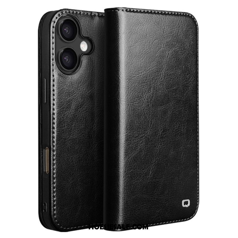 Folio-hoesje iPhone 17 Qialino Leren Portemonnee