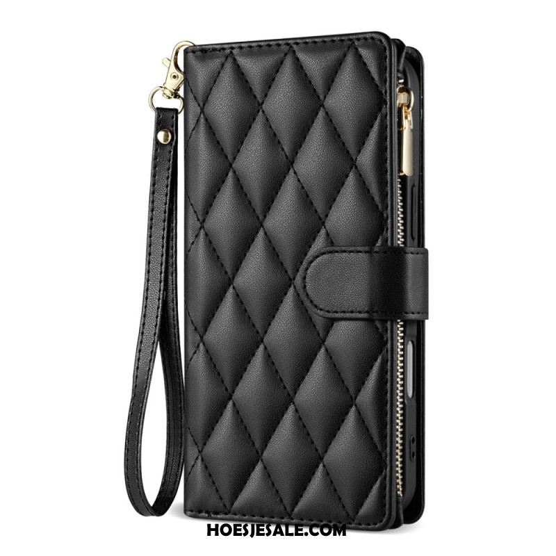 Folio-hoesje iPhone Air Telefoonhoesje Gewatteerd Met Koord En Schouderband