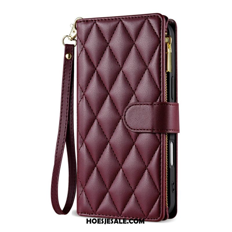 Folio-hoesje iPhone Air Telefoonhoesje Gewatteerd Met Koord En Schouderband