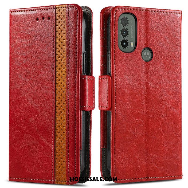 Folio-hoesje voor Moto E40 / E30 / E20 Bicolor Dubbele Sluiting Caseneo