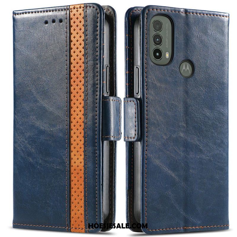 Folio-hoesje voor Moto E40 / E30 / E20 Bicolor Dubbele Sluiting Caseneo