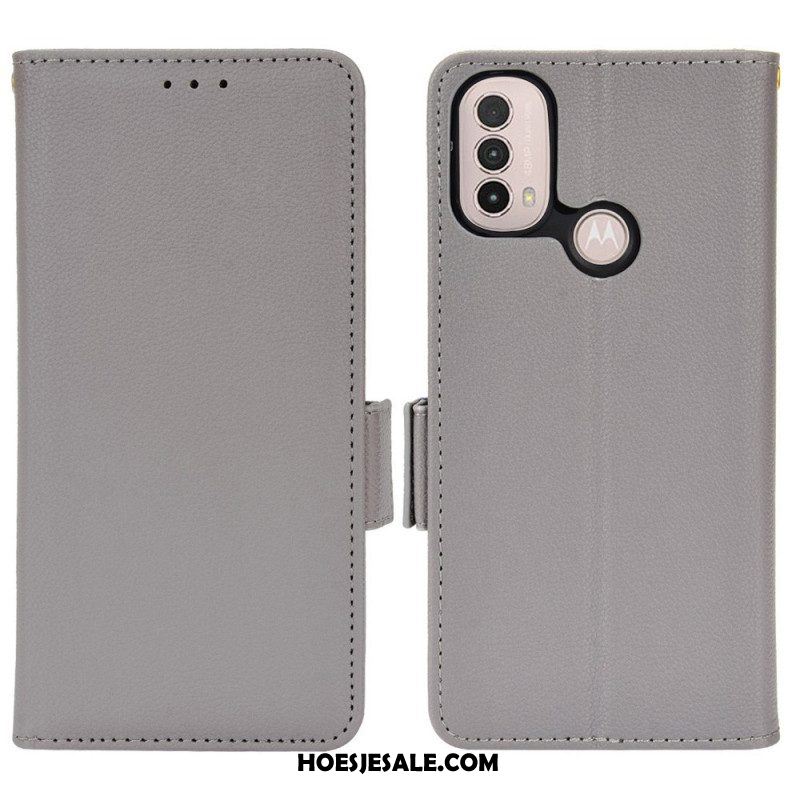 Folio-hoesje voor Moto E40 / E30 / E20 Flip Case Flap Dubbele Nieuwe Kleuren