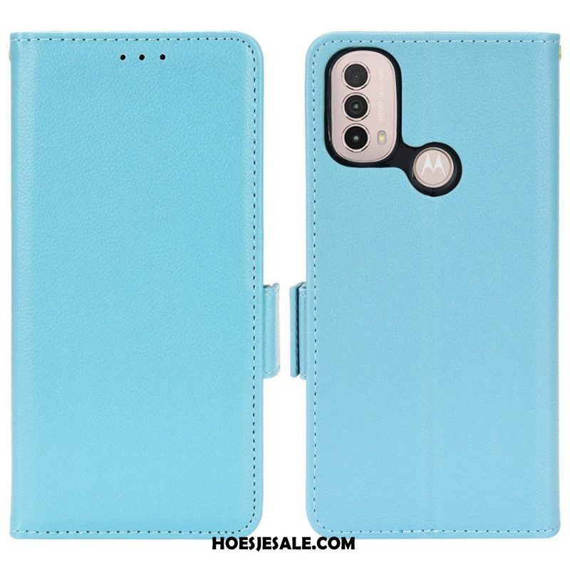 Folio-hoesje voor Moto E40 / E30 / E20 Flip Case Flap Dubbele Nieuwe Kleuren