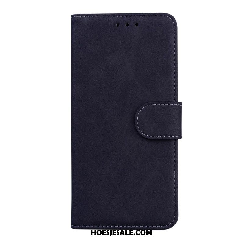 Folio-hoesje voor Moto E40 / E30 / E20 Monochroom Leereffect